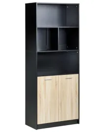 regal-2-drzwiowy-zehna-brazowy-czarny