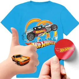 zestaw-3w1-koszulka-dla-dzieci-tatuaze-naklejki-hot-wheels-140-jakosc