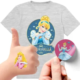 zestaw-3w1-koszulka-dla-dzieci-tatuaze-naklejki-kopciuszek-disney-140
