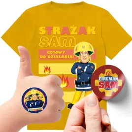 zestaw-3w1-koszulka-dla-dzieci-tatuaze-naklejki-strazak-sam-fireman-140