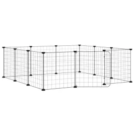 klatka-dla-zwierzat-z-bramka-12-paneli-czarna-35x35-cm-stal