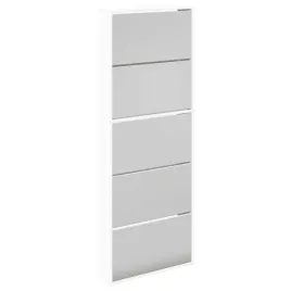 szafka-na-buty-z-5-polkami-lustrzana-biala-63x17x1695-cm