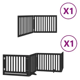 skladana-bramka-dla-psa-z-drzwiami-6-paneli-czarna-480-cm