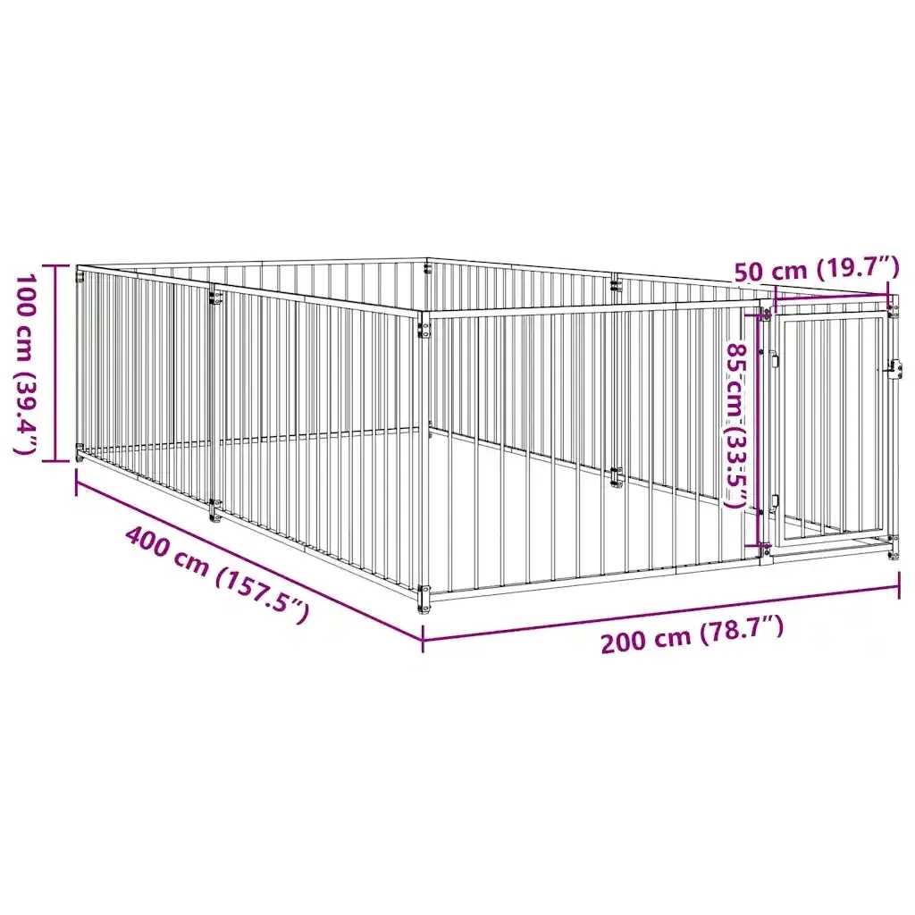 kojec-dla-psa-200-x-400-x-100-cm-stan-nowy