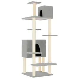 drapak-dla-kota-z-sizalowymi-slupkami-jasnoszary-154-cm