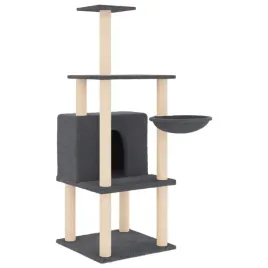 drapak-dla-kota-z-sizalowymi-slupkami-ciemnoszary-132-cm