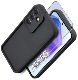 etui-do-samsung-a55-5g-silikonowe-matowe-szklo-ochronne-na-ekran-9h