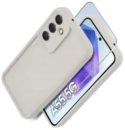 etui-do-samsung-a55-5g-silikonowe-matowe-szklo-ochronne-na-ekran-9h