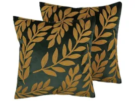 zestaw-2-poduszek-dekoracyjnych-mistletoe-welur-45-x-45-cm-zielony-zloty-w