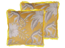 zestaw-2-poduszek-dekoracyjnych-manju-welur-45-x-45-cm-zolty-wzor-zwier