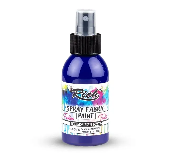 Farba w sprayu RICH do tkanin 100ml      NIGHT BLUE 04515
