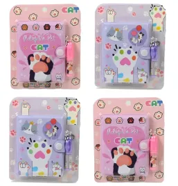 zeszyt-dla-dzieci-kotek-mini-notes-z-dlugopisem-prezent-zestaw-4szt