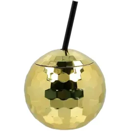 kubek-plastikowy-ze-slomka-kula-disco-zloty-boland-650-ml