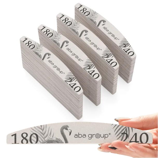 Pilnik do Paznokci Łódka Półksiężyc 180/240 Standard 100 szt Aba Group