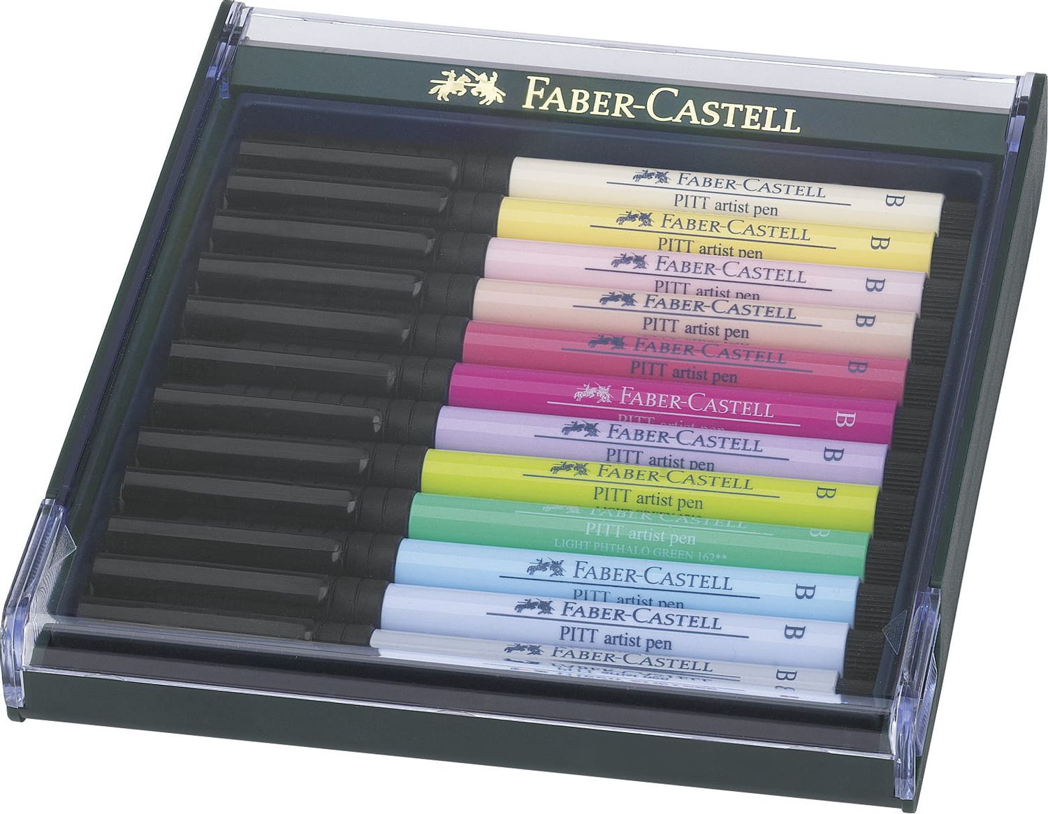 FABER-CASTELL Pisaki Artist Pen Pitt 12 kolorów PASTEL