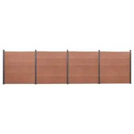 zestaw-paneli-ogrodzeniowych-brazowy-699x186-cm-wpc