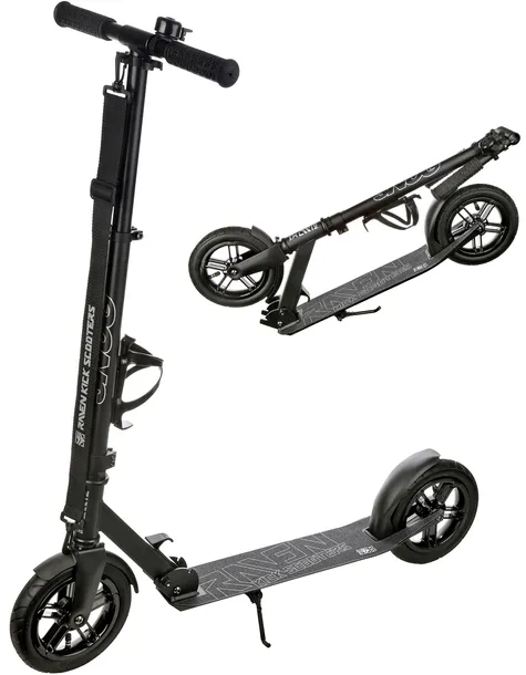 Hulajnoga DUŻA RAVEN Snug 200mm DUŻE POMPOWANE KOŁA dzwonek uchwyt na bidon