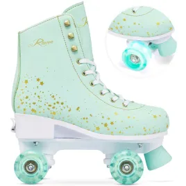 retro-wrotki-regulowane-raven-noa-mint-led-35-38
