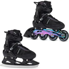 rolki-lyzwy-figurowe-2w1-raven-profession-plus-black-neo-chrome-31-35