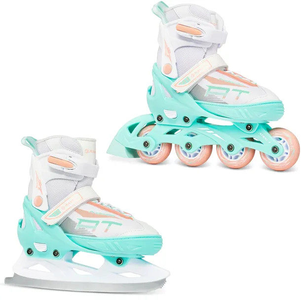 Rolki Łyżwy figurowe 2w1 RAVEN Profession White/Mint/Orange 35-39