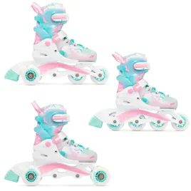 regulowane-rolko-wrotki-3w1-raven-princess-mint-pink-34-37