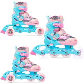rolki-wrotki-regulowane-3w1-raven-etta-pink-30-33-kolka-led