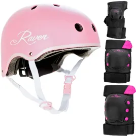 zestaw-raven-kask-essto-pink-m-ochraniacze-dexard-black-pink-m