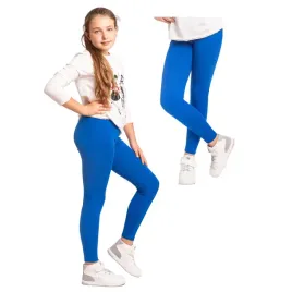 legginsy-dlugie-dziewczece-elastyczne-kryjace-getry-bawelna-niebieskie-128