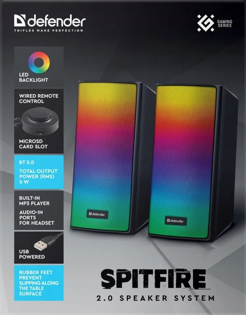 glosniki-defender-spitfire-2-0-bluetooth-6w-led-usb-stan-nowy