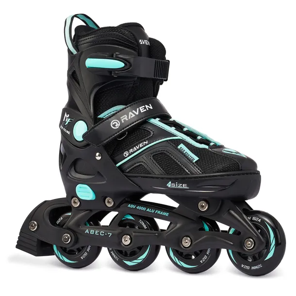 Rolki Regulowane RAVEN Pulse Black/Cyan 33-36