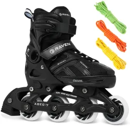 rolki-regulowane-raven-pulse-black-37-40-3x-sznurowki