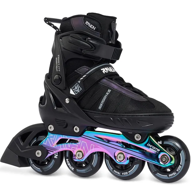 Rolki Regulowane RAVEN Profession PLUS Black/Neo Chrome 31-35 Speed Lacing