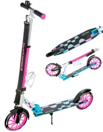 hulajnoga-duza-raven-galaxia-blue-pink-200mm-dzwonkiem-i-kolami-led