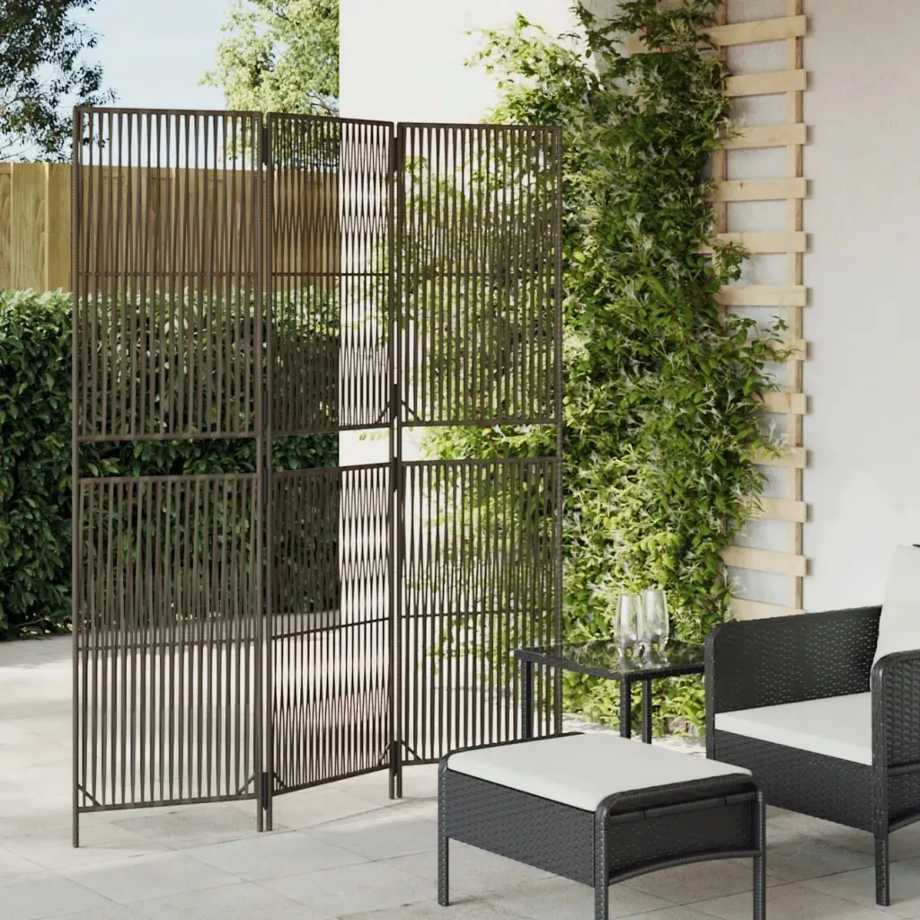 parawan-3-panelowy-szary-polirattan