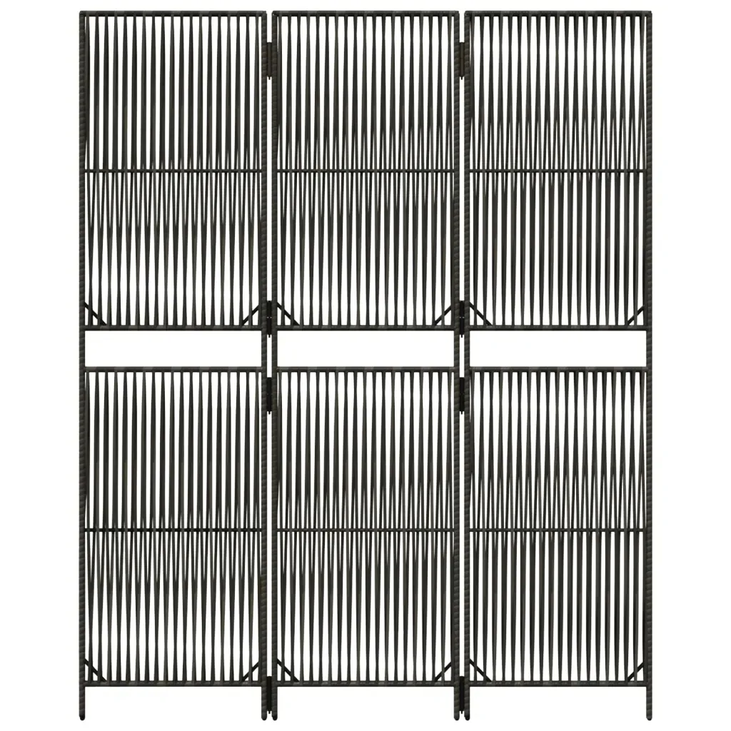 parawan-3-panelowy-szary-polirattan-stan-nowy
