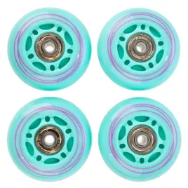 4x-swiecace-kolka-led-do-rolek-raven-loret-mint-64mm-pu-lozyska-abec-7