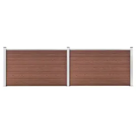 ogrodzenie-ogrodowe-wpc-353-x-106-cm-brazowe