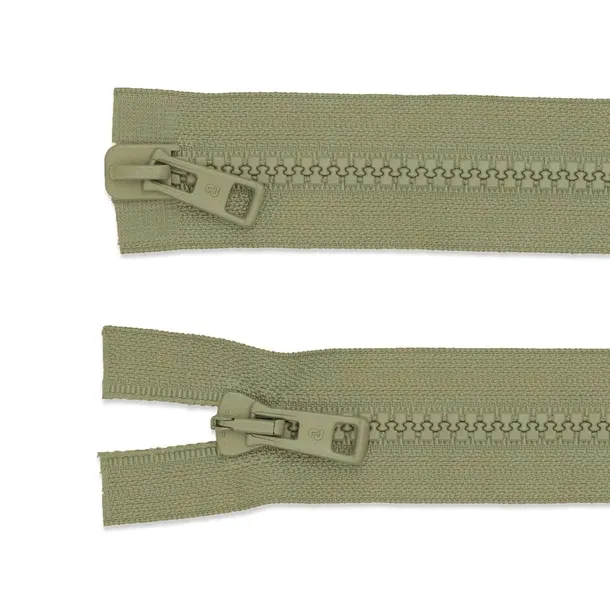 Zamek kostkowy dwurozdzielczy 6mm 100cm oliwkowy 18-0622/