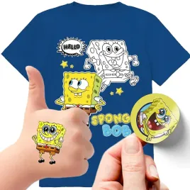zestaw-3w1-koszulka-dla-dzieci-tatuaze-naklejki-spongebob-128-jakosc