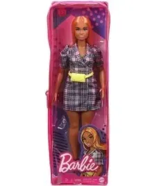 barbie-fashionistas-sukienka-w-krate-z-zoltym-paskiem-grb53