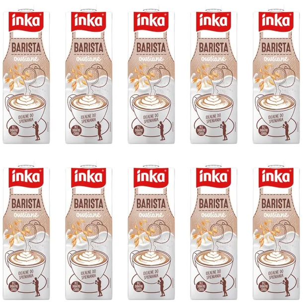 Inka Barista Napój Owsiany 1 litr Zestaw 10 sztuk