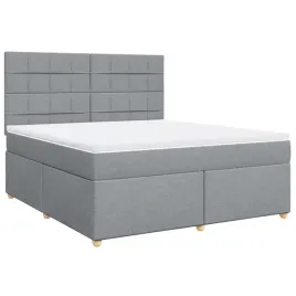 lozko-kontynentalne-200-x-180-cm-jasnoszare-z-materacem-i-topperem
