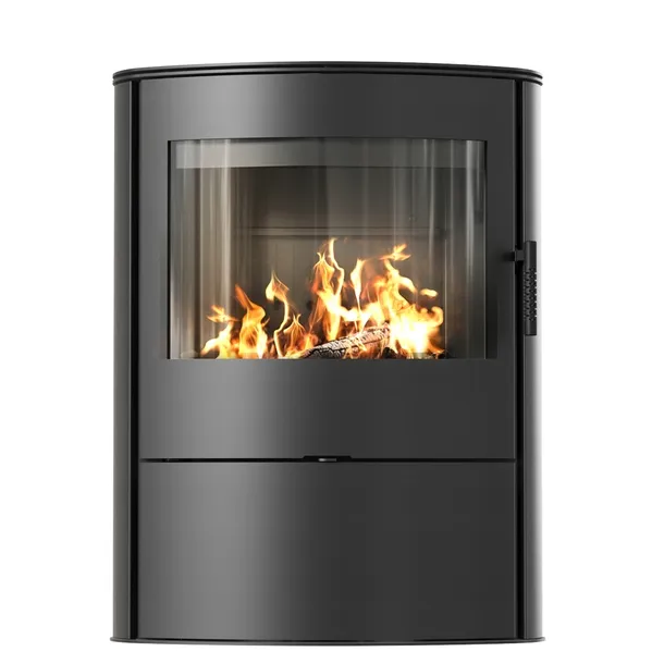 Piec KRATKI ROLLO/2 8kW fi 150 EKOPROJEKT Czarne Wyłożenie na Drewno
