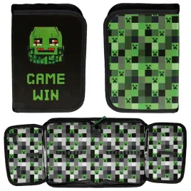 piornik-szkolny-bez-wyposazenia-dwie-klapy-czarny-zielony-pixel-mask-paso