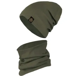 czapka-komin-komplet-jednowarstwowy-prazek-wiosna-48-56-khaki