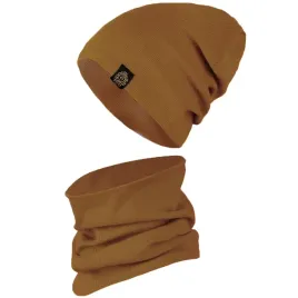 czapka-komin-komplet-jednowarstwowy-prazek-wiosna-40-48-karmelowy