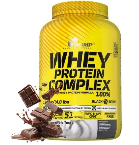 OLIMP WHEY PROTEIN COMPLEX 1800 g BIAŁKO WPCNA MASĘ REGENERACJE czekoladowy