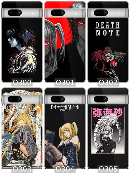 etui-na-google-pixel-7a-wzory-death-note-kolor-bezbarwny