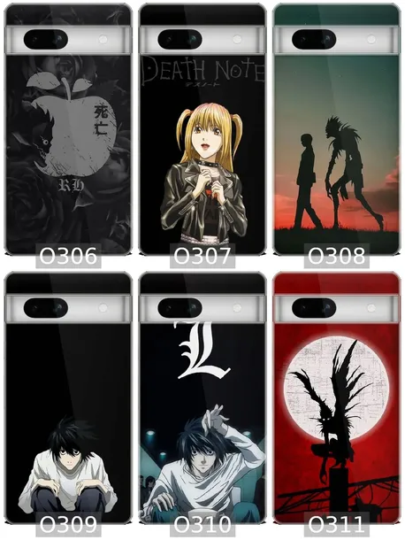etui-na-google-pixel-7a-wzory-death-note-typ-plecki
