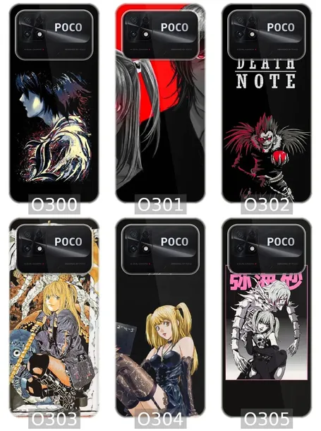 etui-na-xiaomi-poco-c40-wzory-death-note-kolor-bezbarwny
